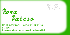 nora palcso business card